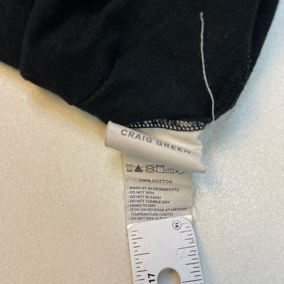 Craig Green Laced T-shirt Men Large Black Short Sleeve - Picture 5 of 6
